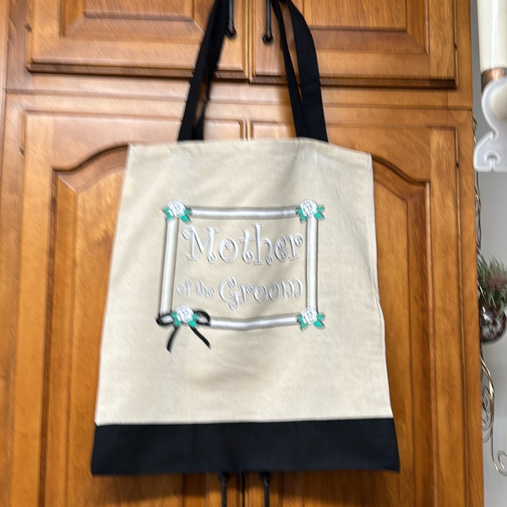 Mother of the Groom Tote Bag - Black and Cream